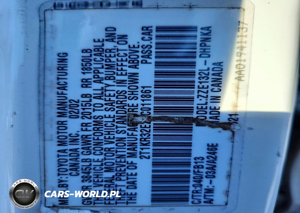 2003 Toyota Matrix Xr VIN:2T1KR32E23C011861 - 12