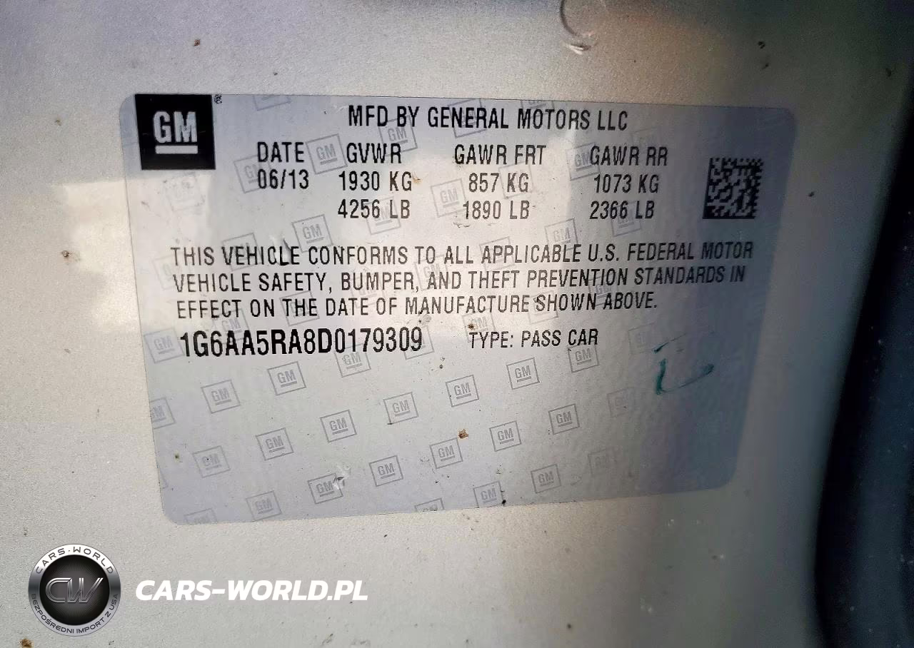 2013 Cadillac Ats VIN:1G6AA5RA8D0179309 - 12