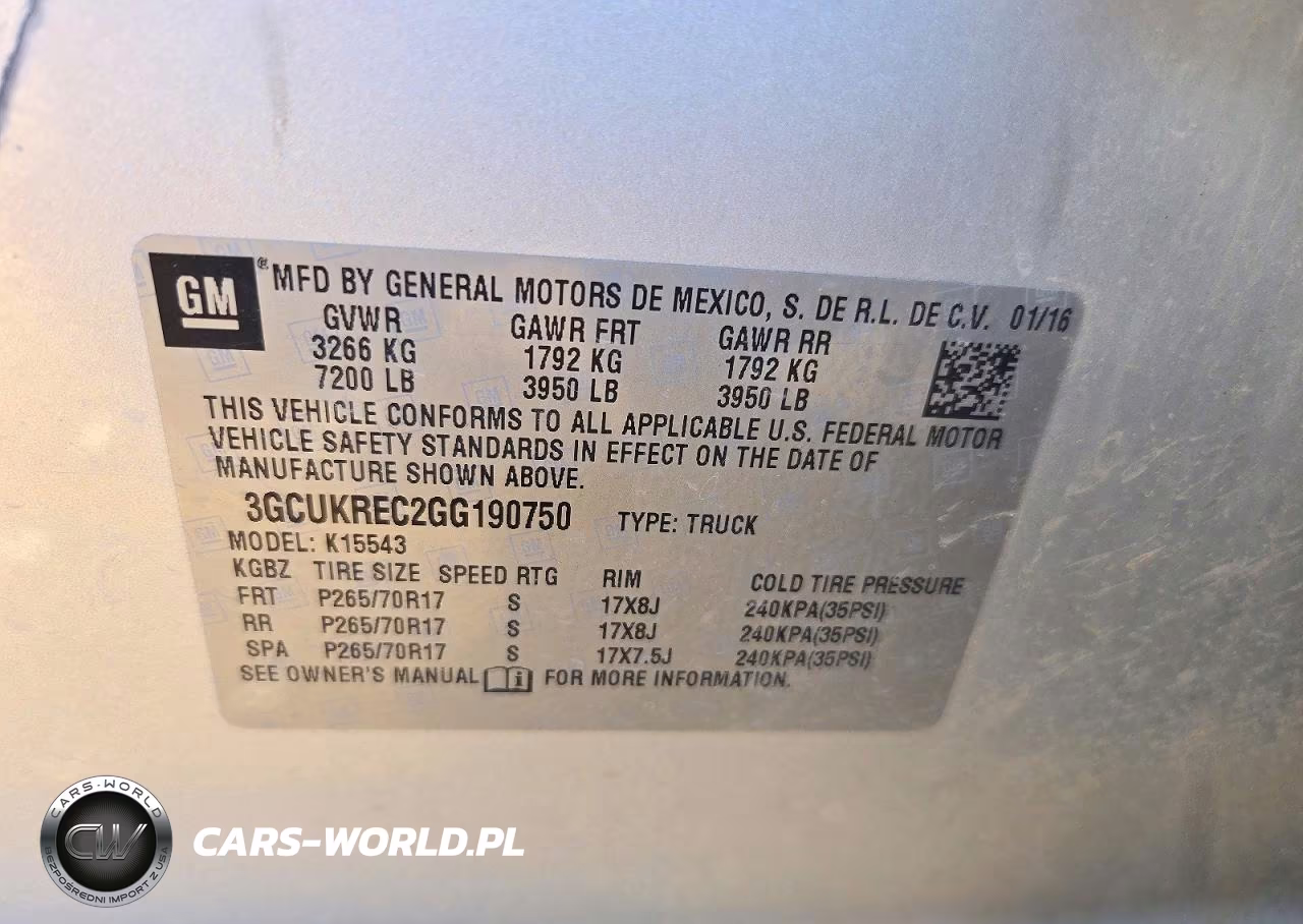 2016 Chevrolet Silverado K1500 Lt VIN:3GCUKREC2GG190750 - 12