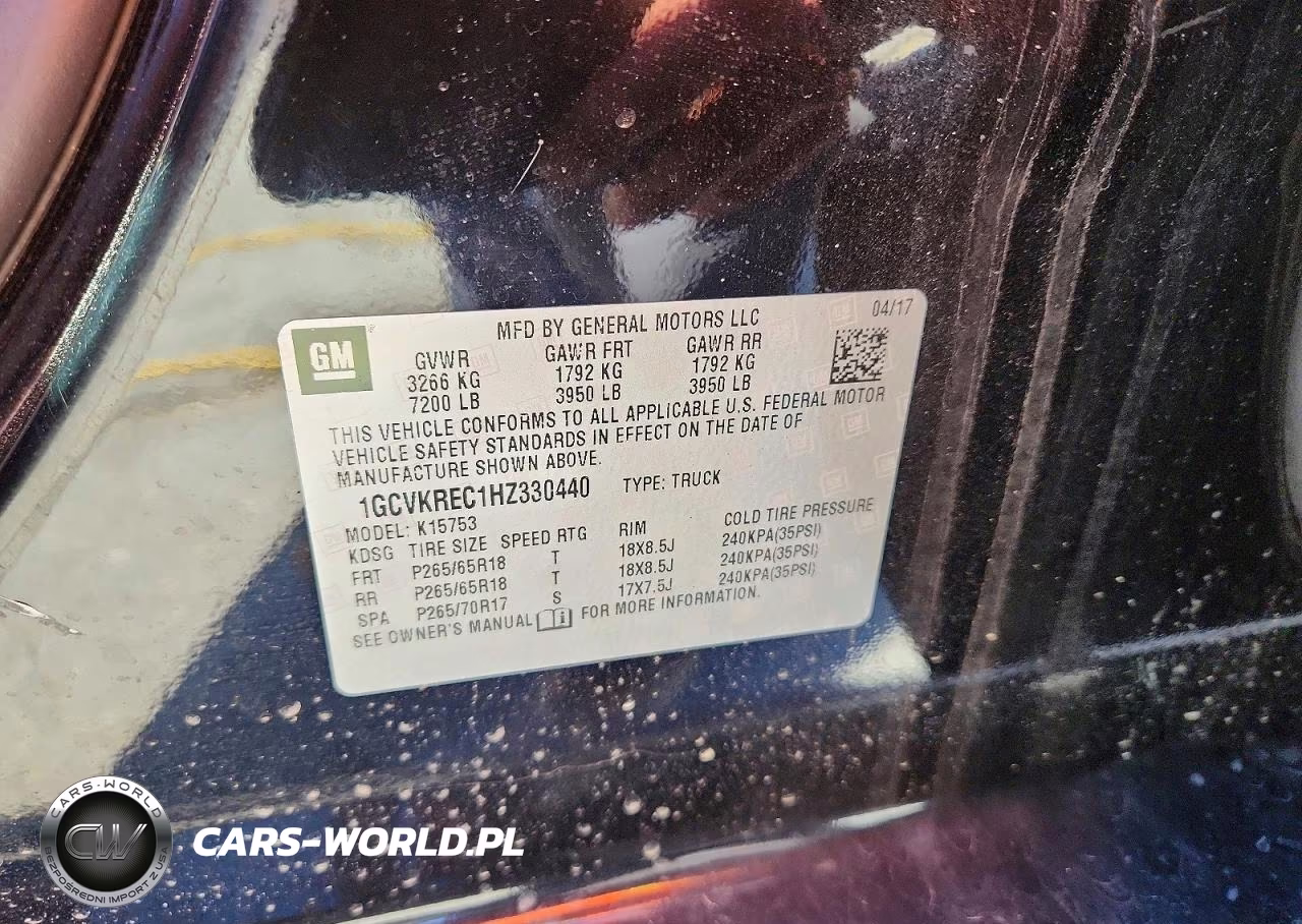 2017 Chevrolet Silverado K1500 Lt VIN:1GCVKREC1HZ330440 - 9