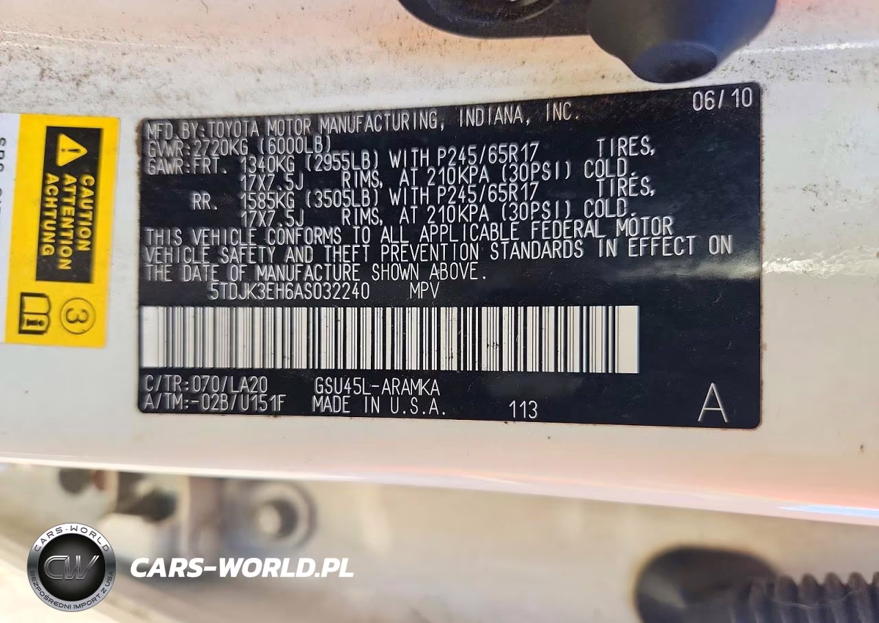 2010 Toyota Highlander Se VIN:5TDJK3EH6AS032240 - 13
