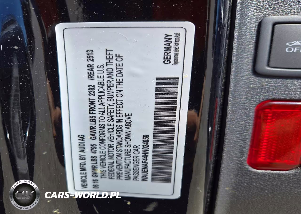 2017 Audi A4 Premium Plus VIN:WAUENAF44HN024059 - 12