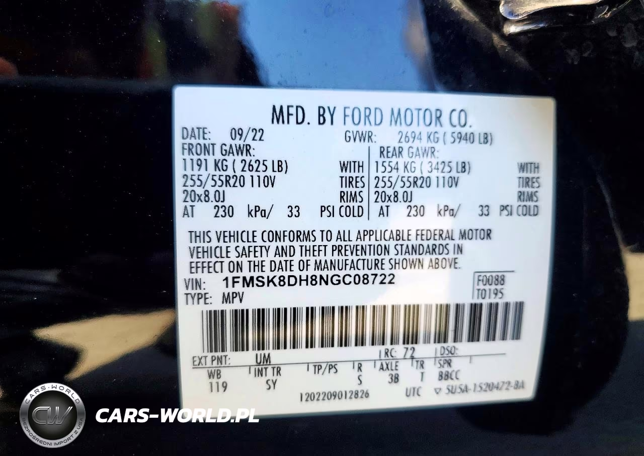 2022 Ford Explorer Xlt VIN:1FMSK8DH8NGC08722 - 13
