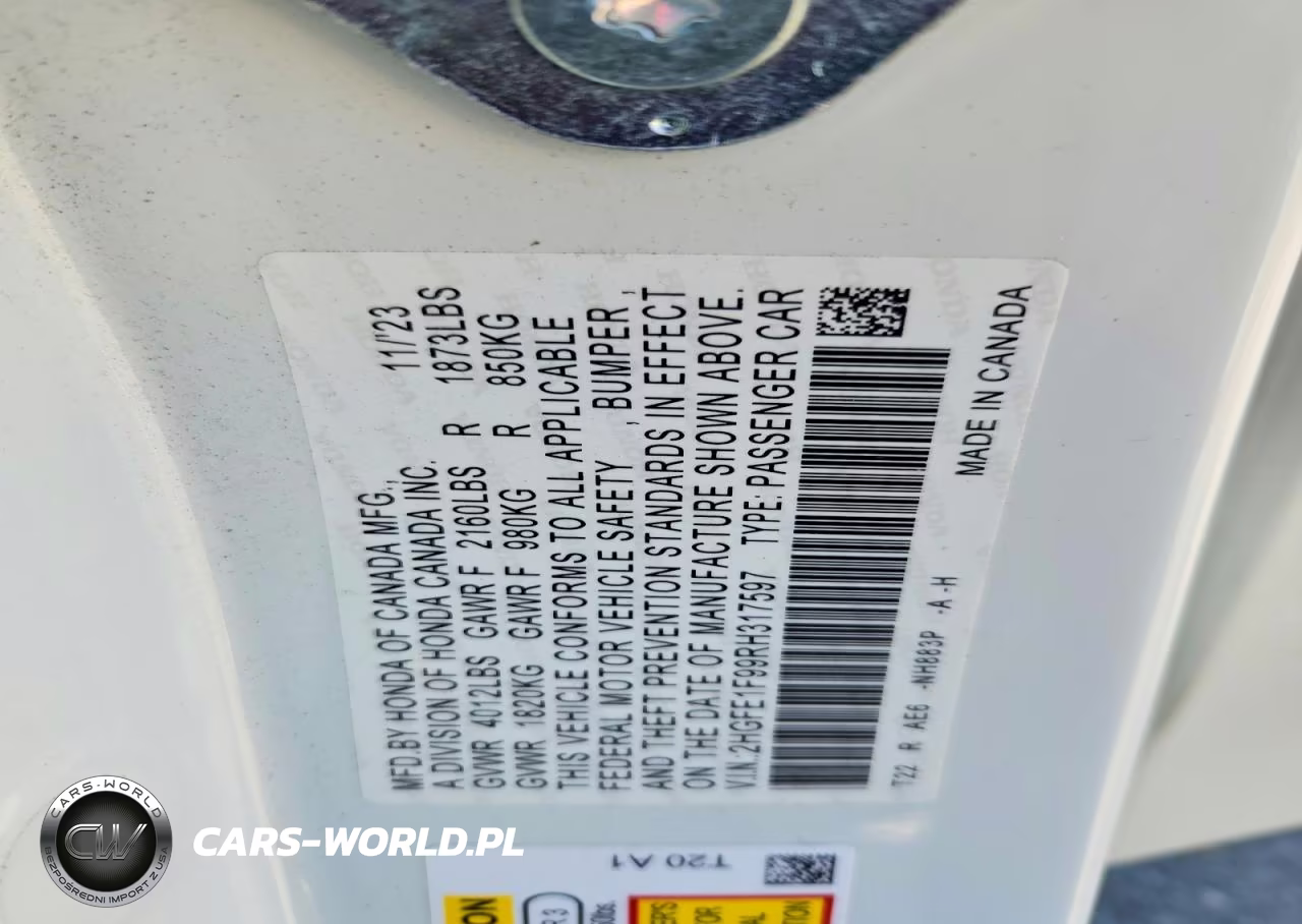 2024 Honda Civic Touring VIN:2HGFE1F99RH317597 - 12