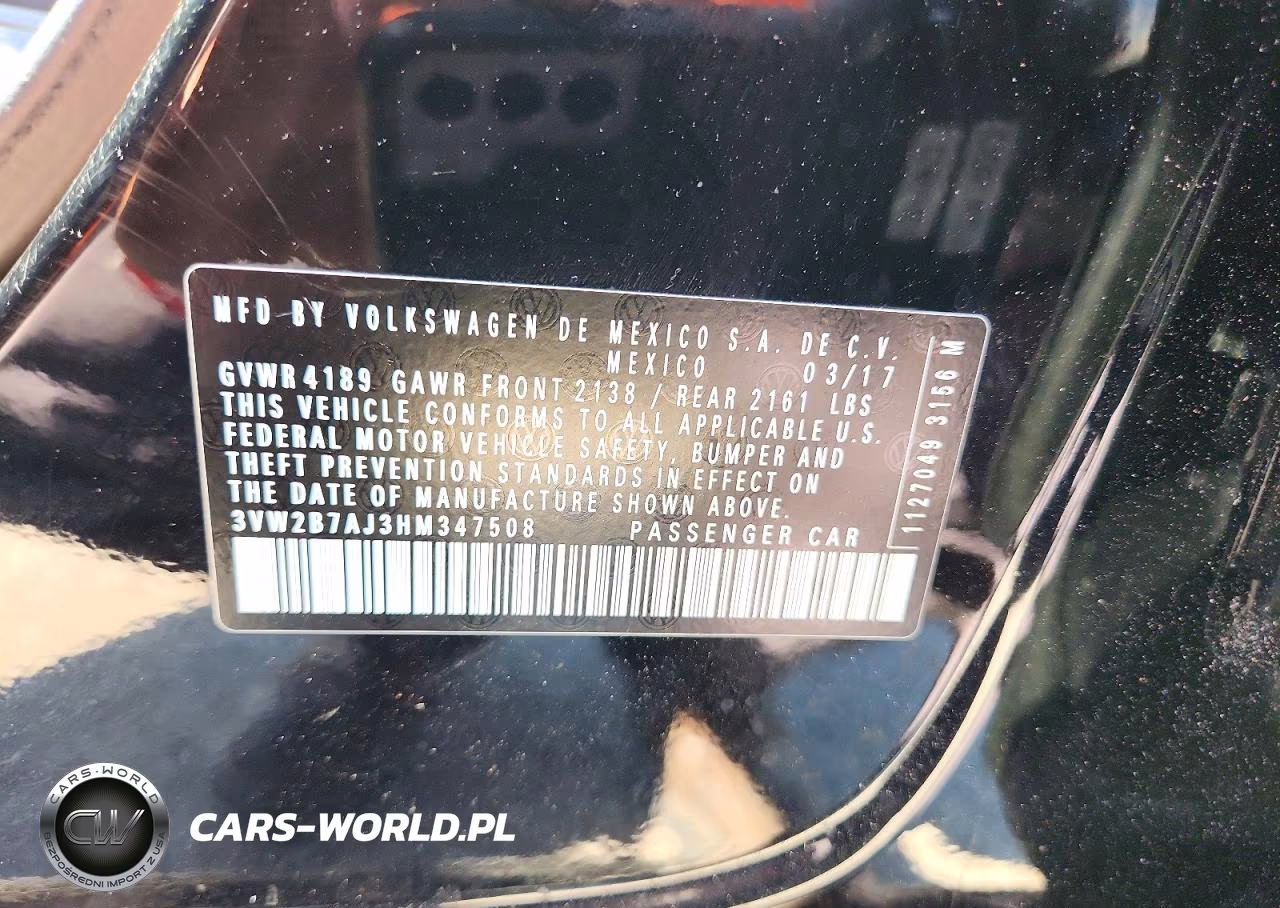 2017 Volkswagen Jetta S VIN:3VW2B7AJ3HM347508 - 12