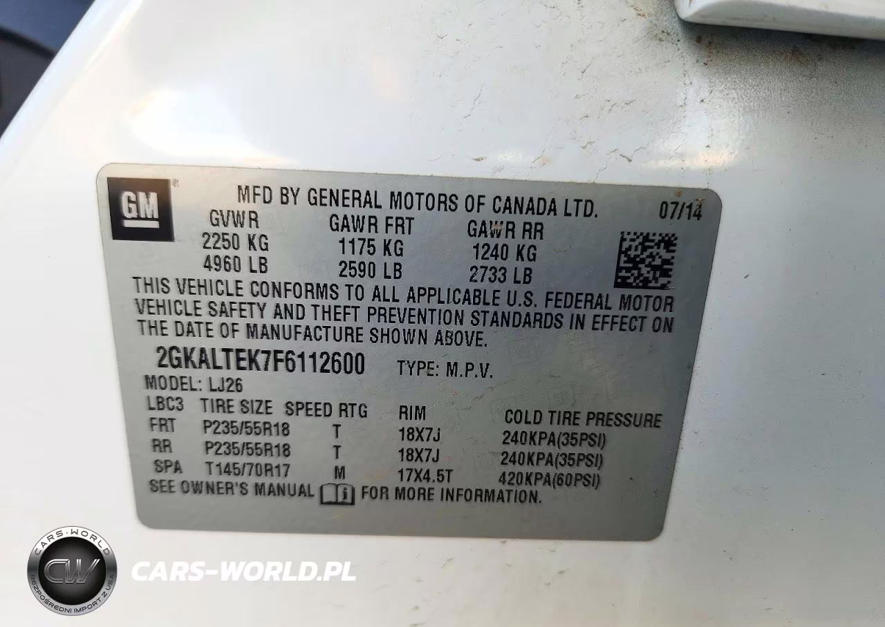 2015 GMC Terrain Slt VIN:2GKALTEK7F6112600 - 14