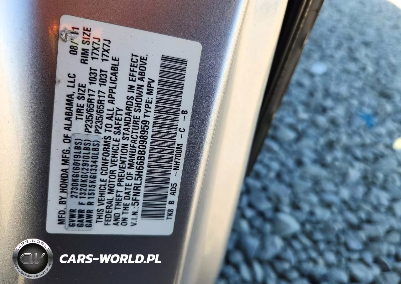 2011 Honda Odyssey Exl VIN:5FNRL5H66BB098959 - 13