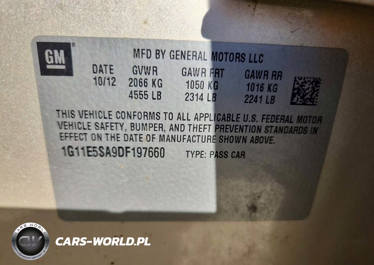 2013 Chevrolet Malibu 2Lt VIN:1G11E5SA9DF197660 - 13