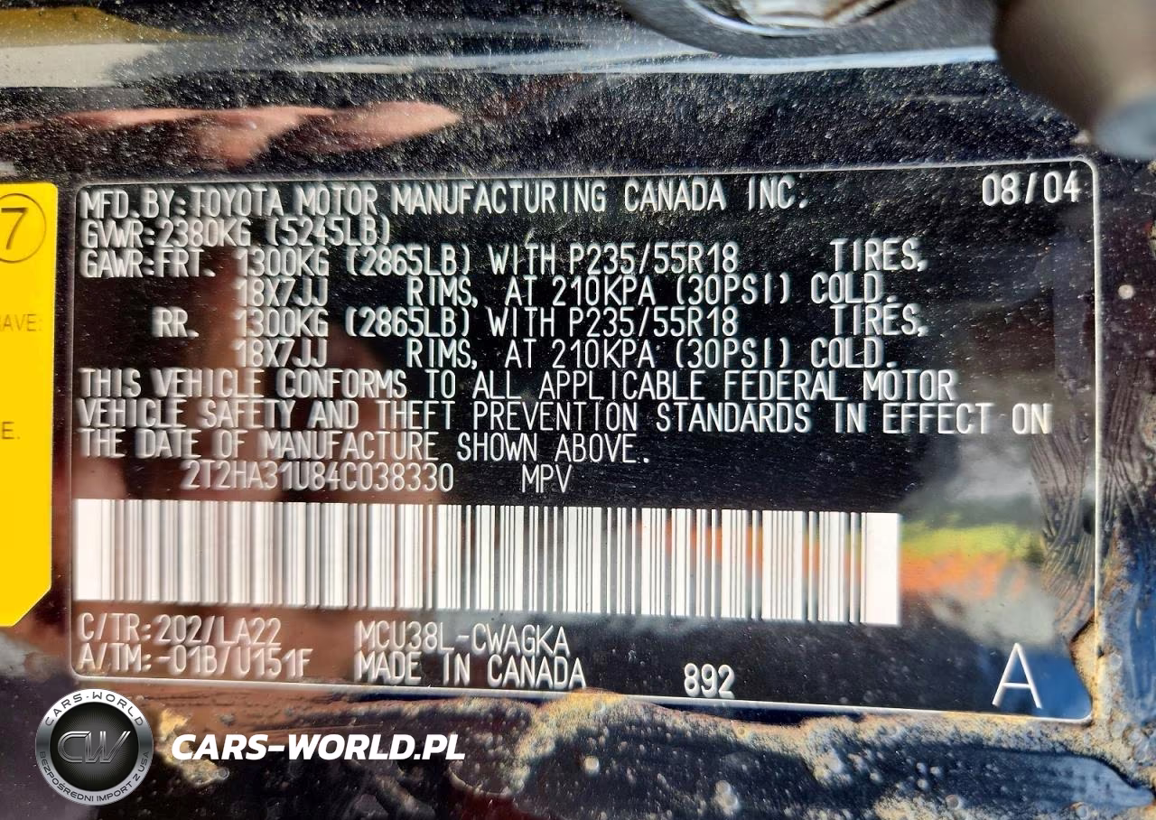 2004 Lexus Rx 330 VIN:2T2HA31U84C038330 - 14