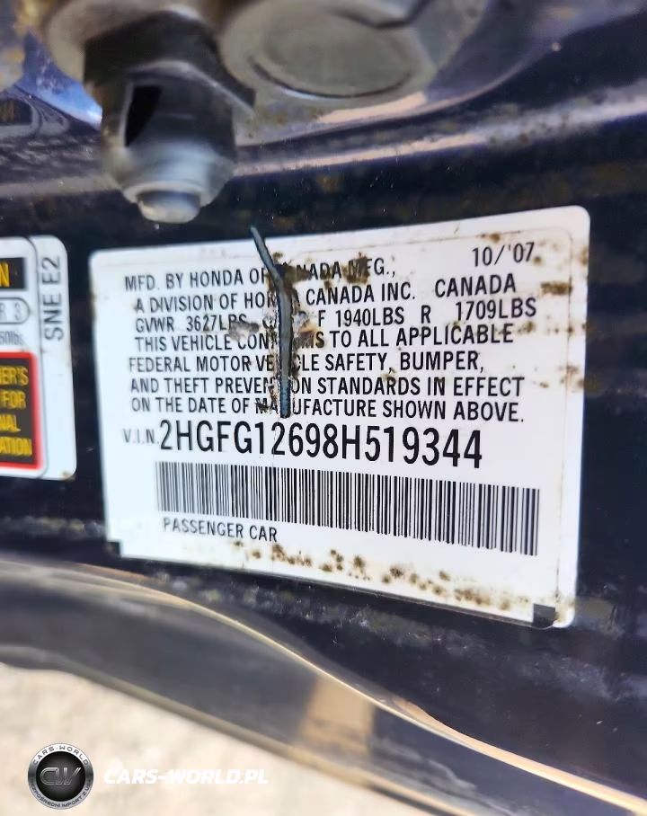 2008 Honda Civic Lx VIN:2HGFG12698H519344 - 12