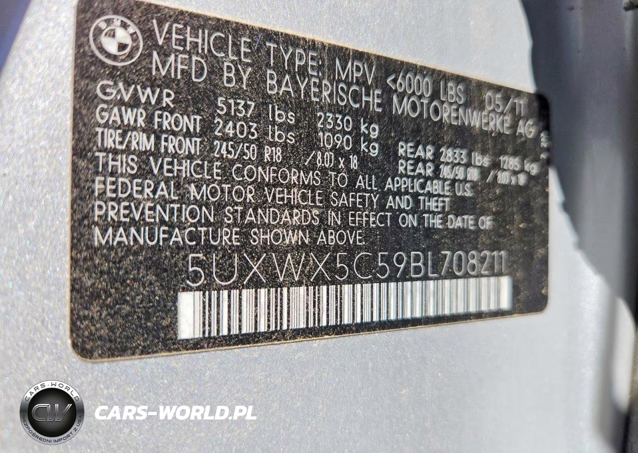 2011 BMW X3 xDrive28I VIN:5UXWX5C59BL708211 - 13