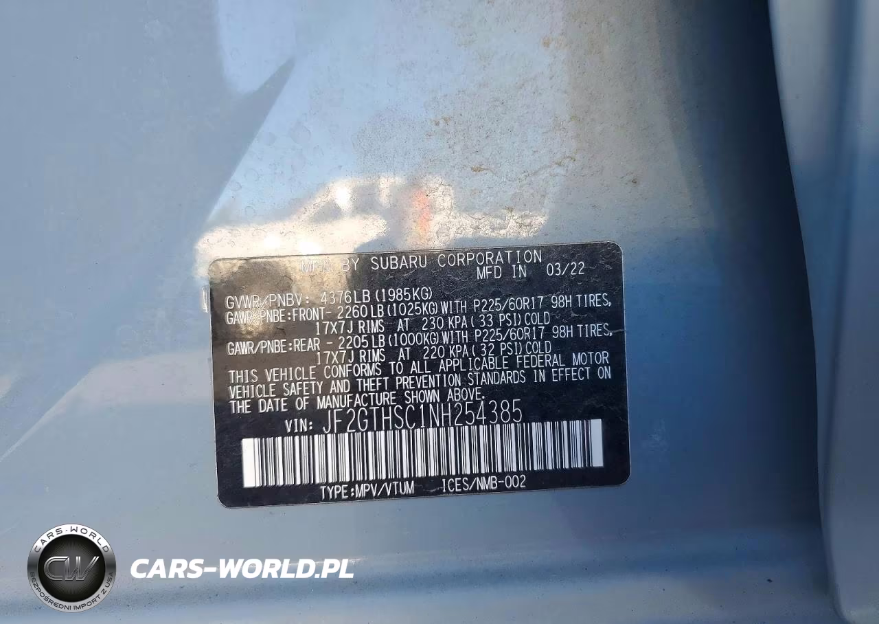 2022 Subaru Crosstrek Sport VIN:JF2GTHSC1NH254385 - 13