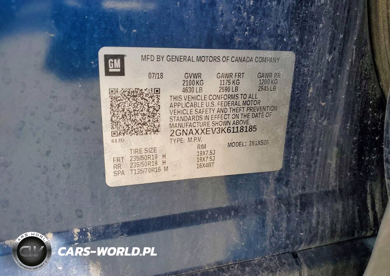 2019 Chevrolet Equinox Premier VIN:2GNAXXEV3K6118185 - 13
