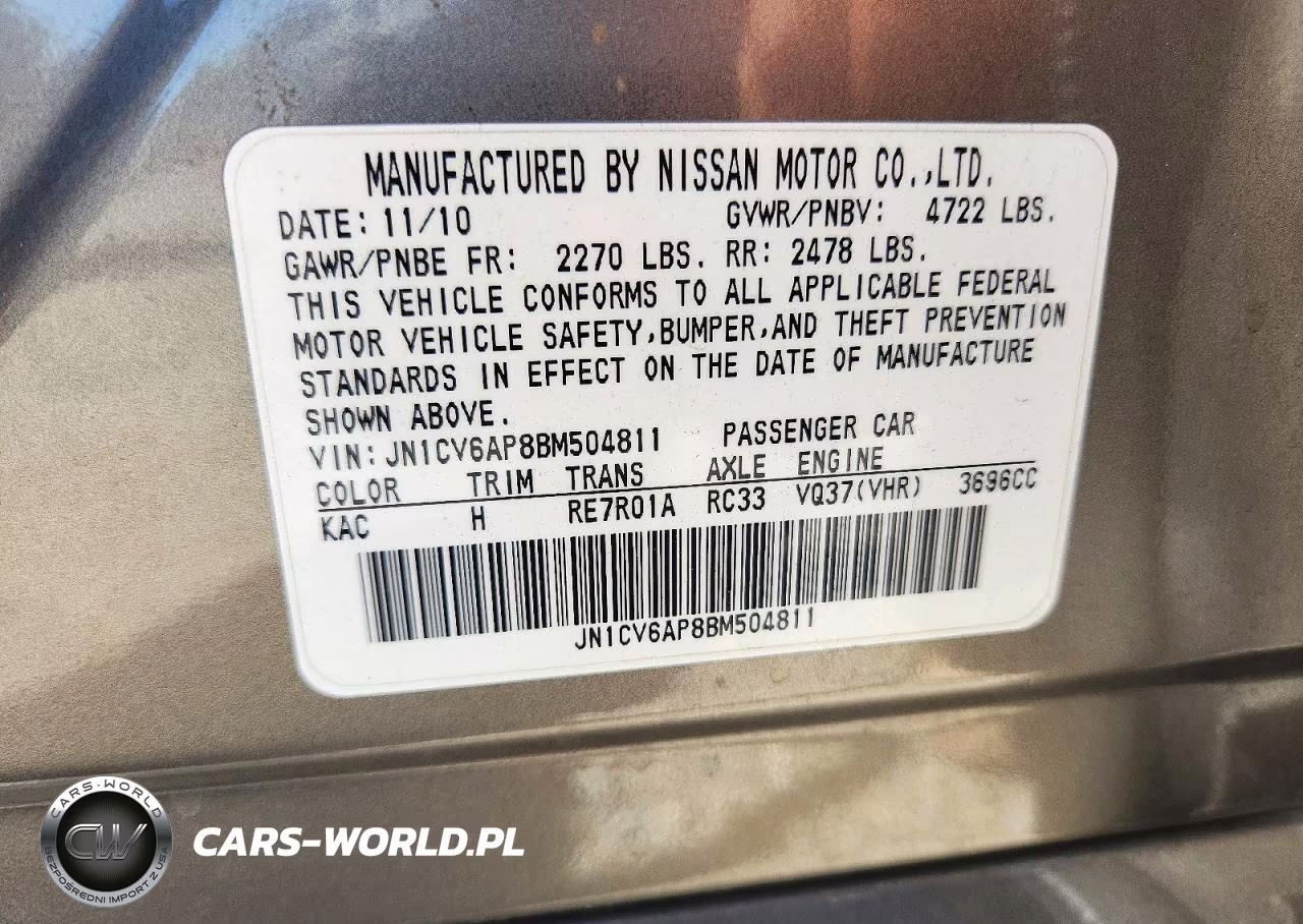 2011 Infiniti G37 Sedan Journey VIN:JN1CV6AP8BM504811 - 12