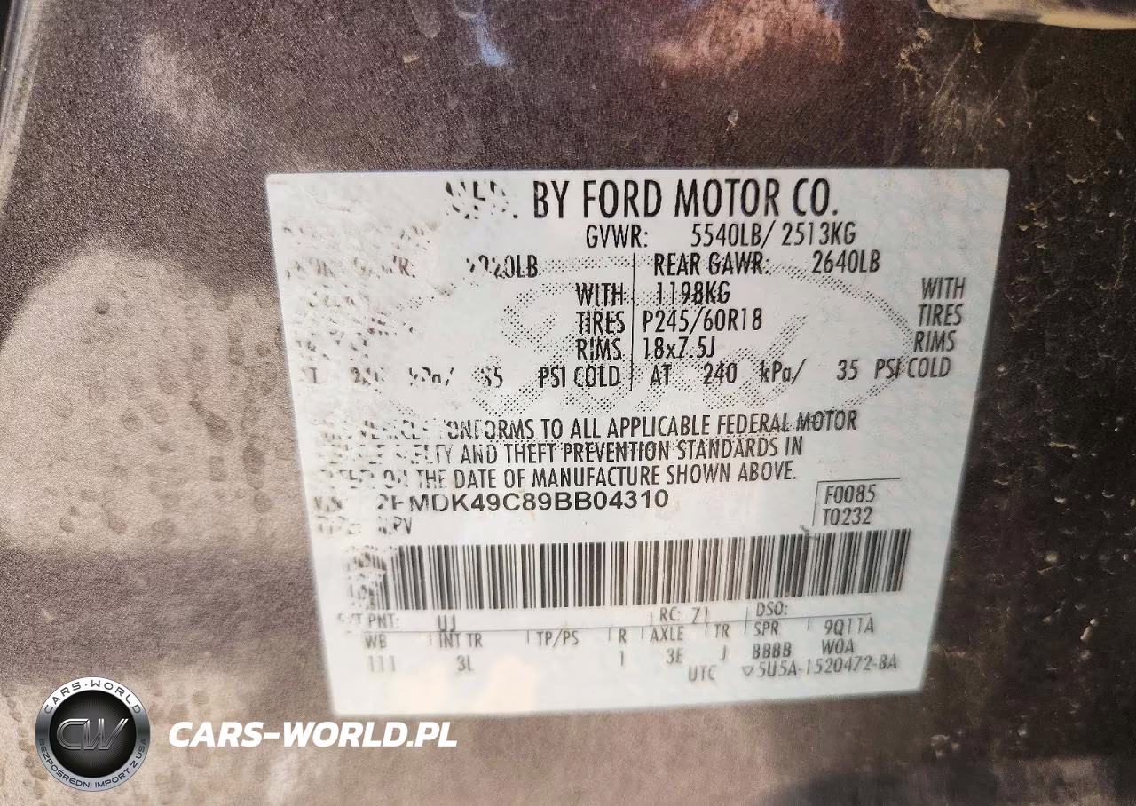 2009 Ford Edge Limited VIN:2FMDK49C89BB04310 - 12