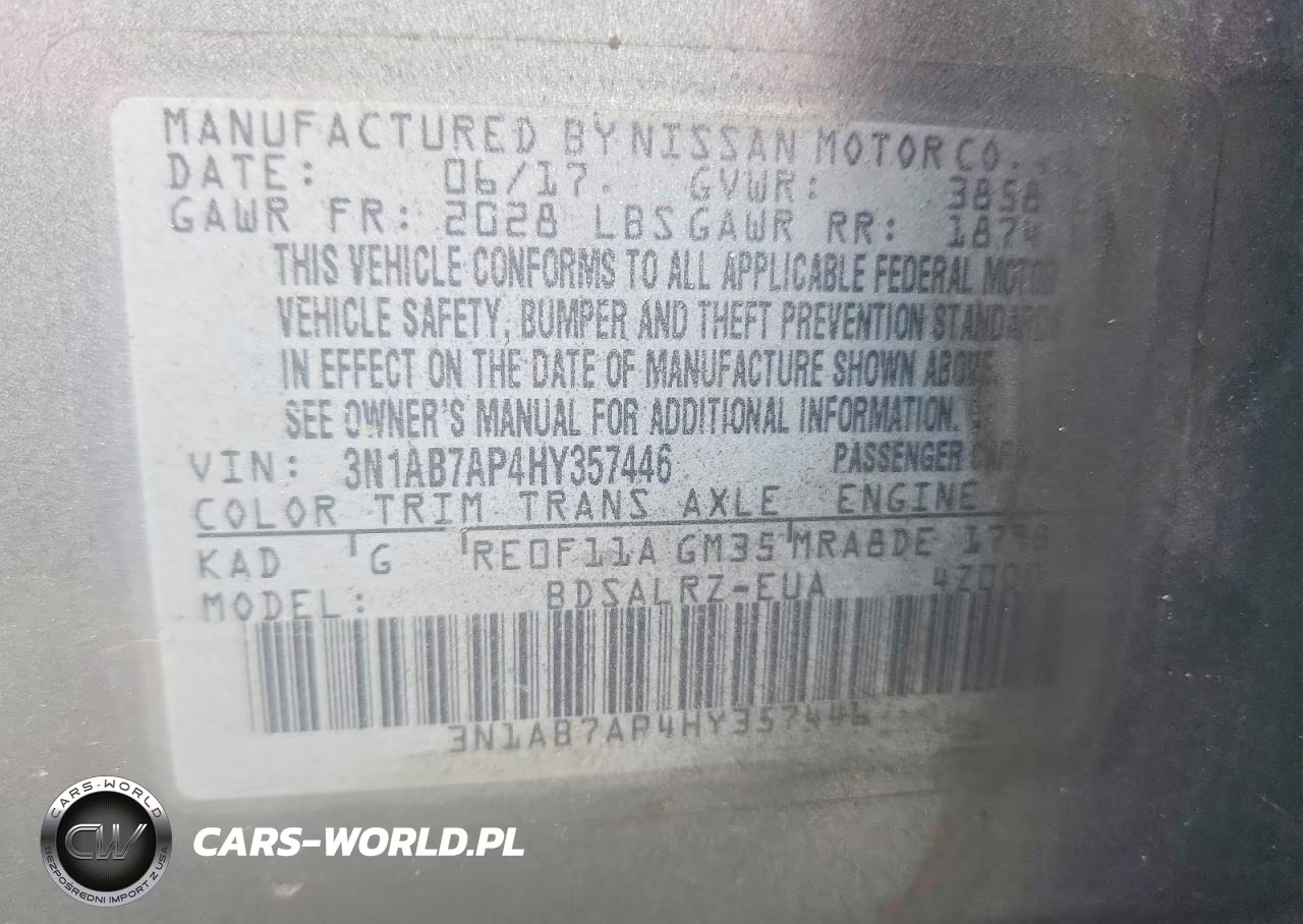 2017 Nissan Sentra S VIN:3N1AB7AP4HY357446 - 12