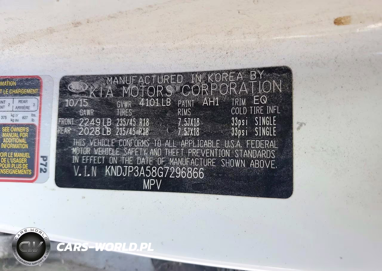 2016 Kia Soul + VIN:KNDJP3A58G7296866 - 12