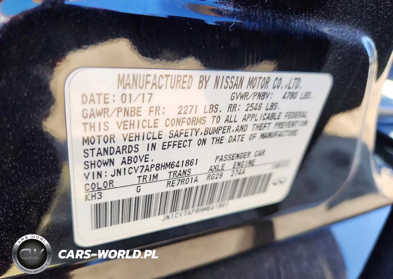 2017 Infiniti Q50 2.0T VIN:JN1CV7AP8HM641861 - 13