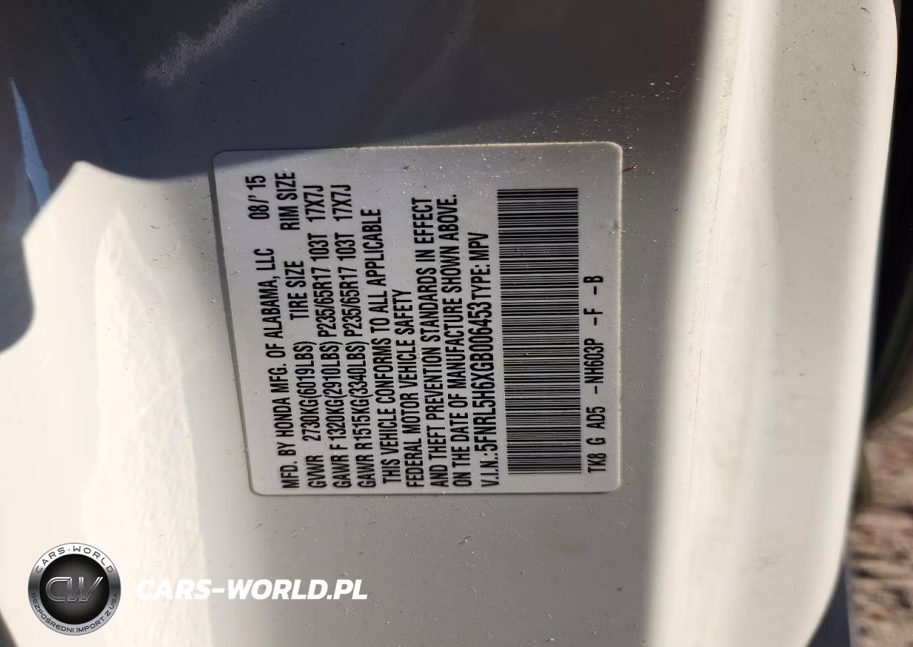 2016 Honda Odyssey Exl VIN:5FNRL5H6XGB006453 - 13