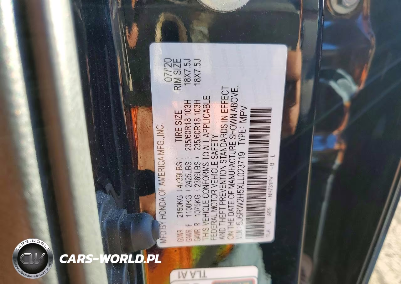 2020 Honda Cr-V Ex VIN:5J6RW2H5XLL023719 - 13