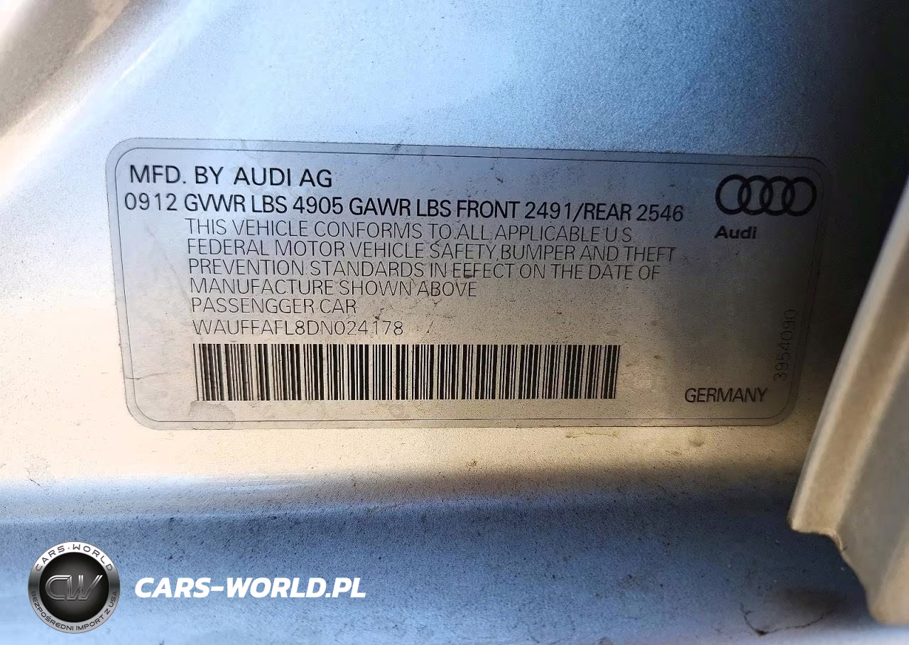 2013 Audi A4 Premium Plus VIN:WAUFFAFL8DN024178 - 13
