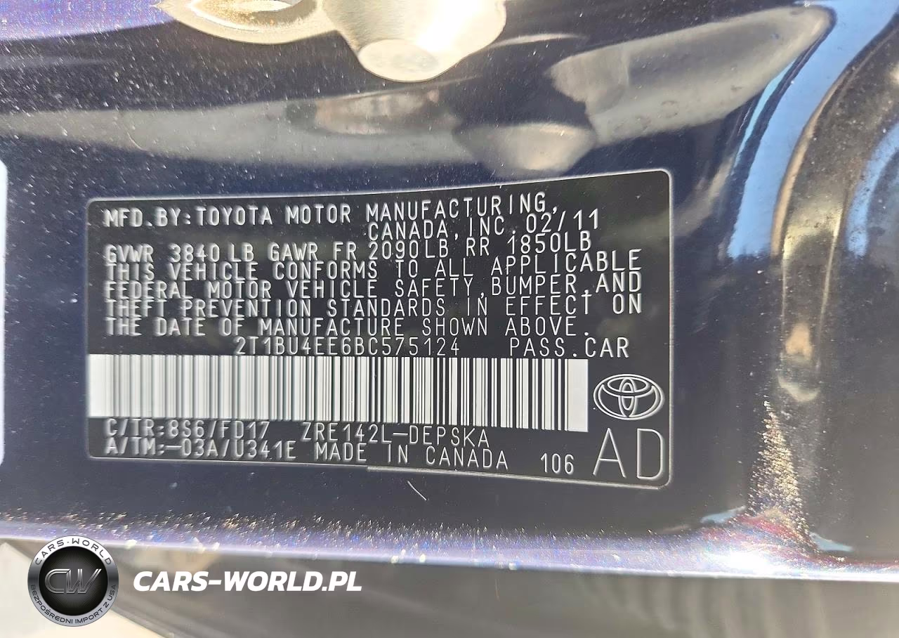 2011 Toyota Corolla S VIN:2T1BU4EE6BC575124 - 12
