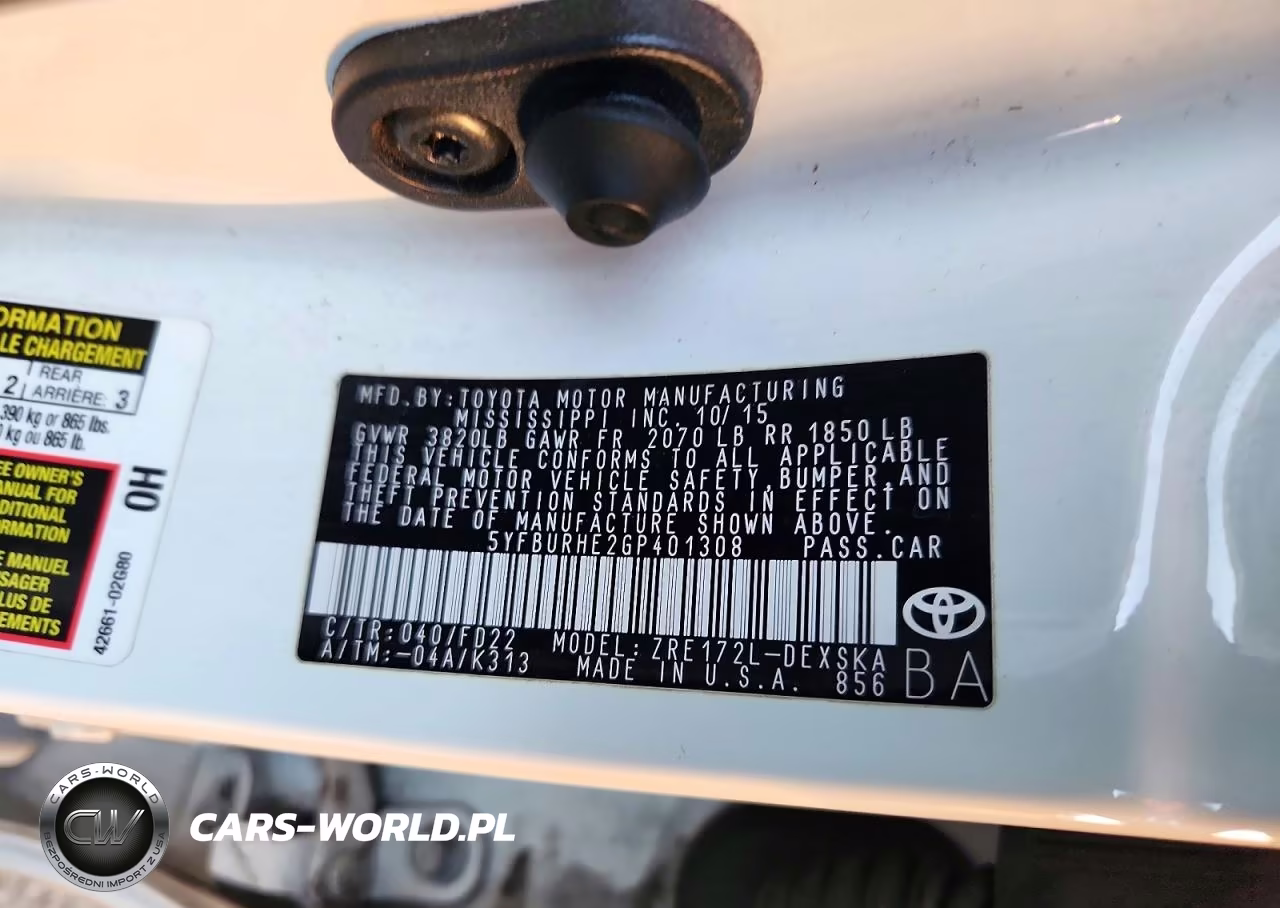 2016 Toyota Corolla S Plus VIN:5YFBURHE2GP401308 - 12