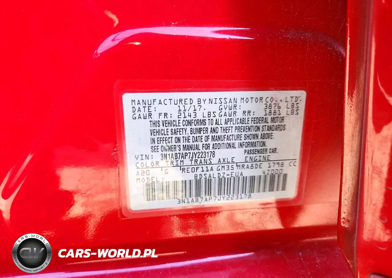 2018 Nissan Sentra Sv VIN:3N1AB7AP7JY223178 - 12