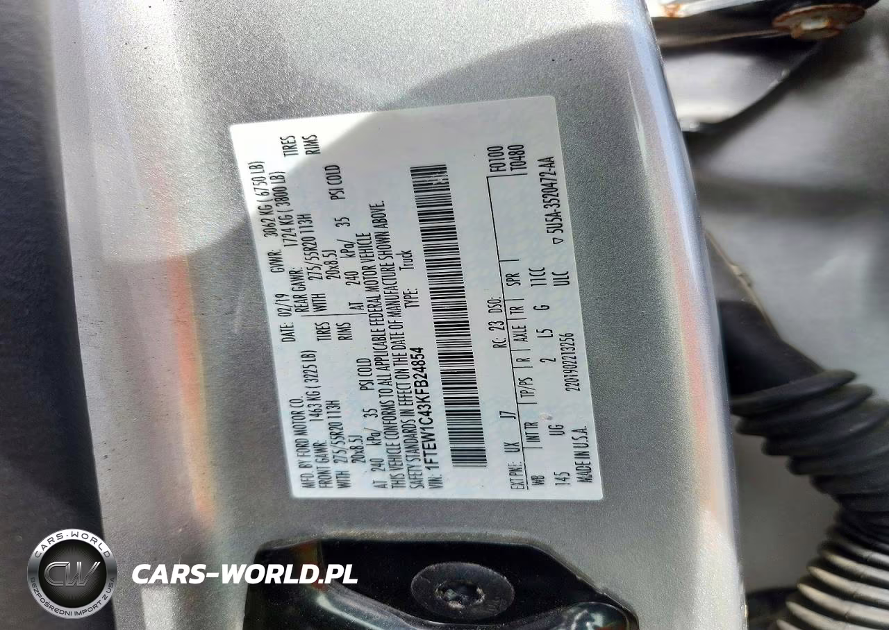 2019 Ford F150 Supercrew VIN:1FTEW1C43KFB24854 - 13