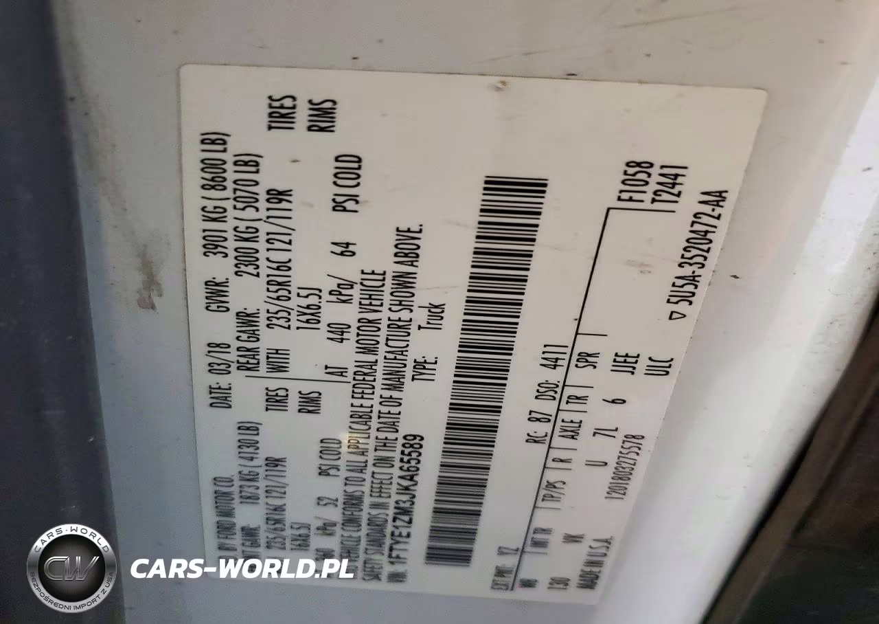 2018 Ford Transit T-150 VIN:1FTYE1ZM3JKA65589 - 13
