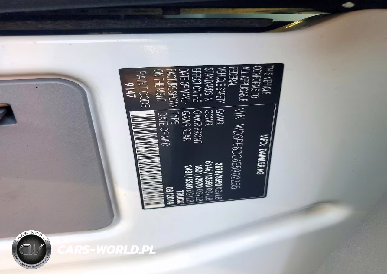 2014 Mercedes-Benz Sprinter 2 VIN:WD3PE8DC6E5902255 - 13
