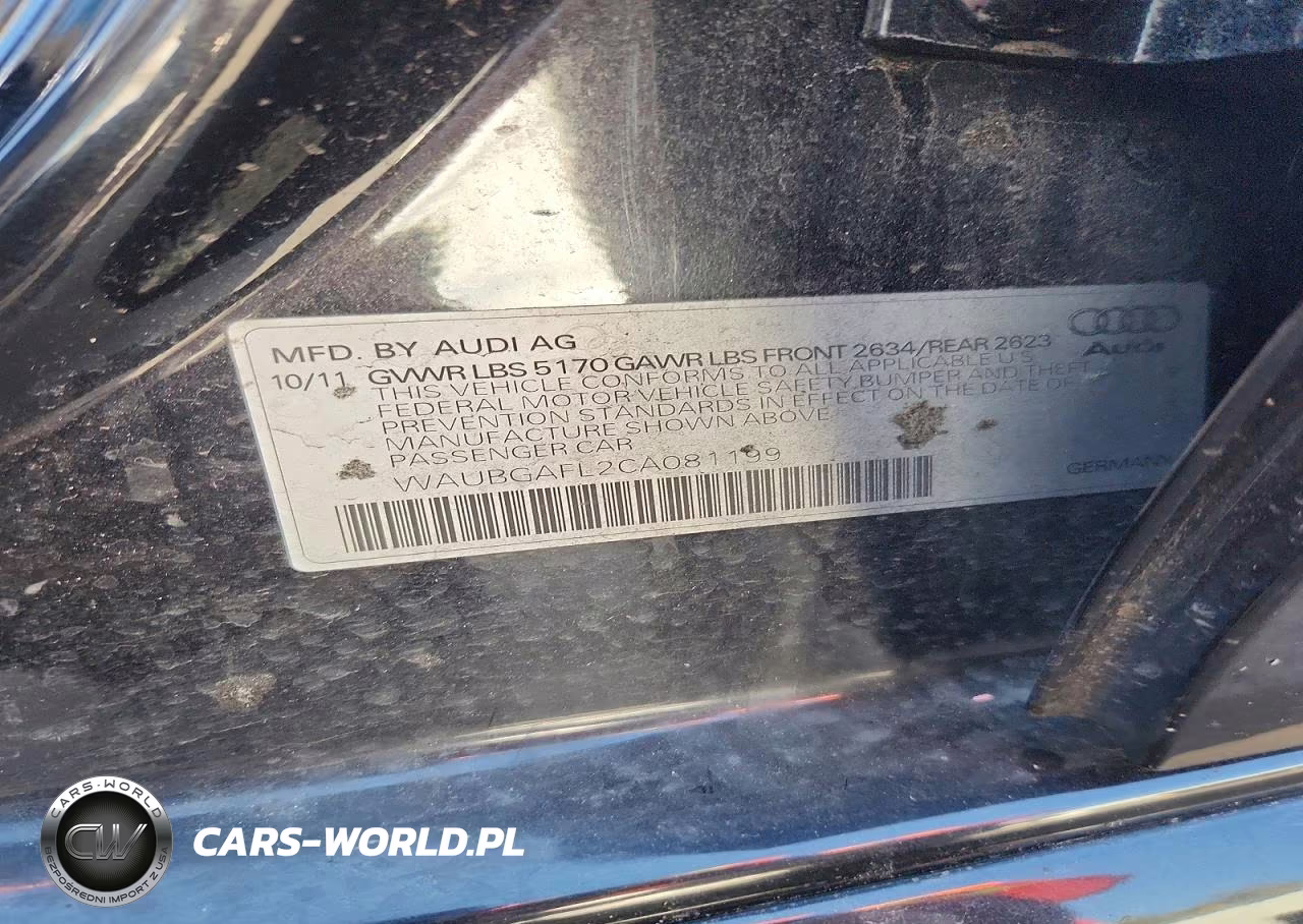 2012 Audi S4 Premium Plus VIN:WAUBGAFL2CA081199 - 14