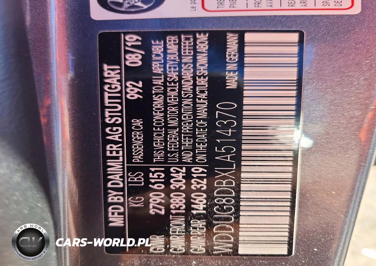 2020 Mercedes-Benz S 560 VIN:WDDUG8DBXLA514370 - 12