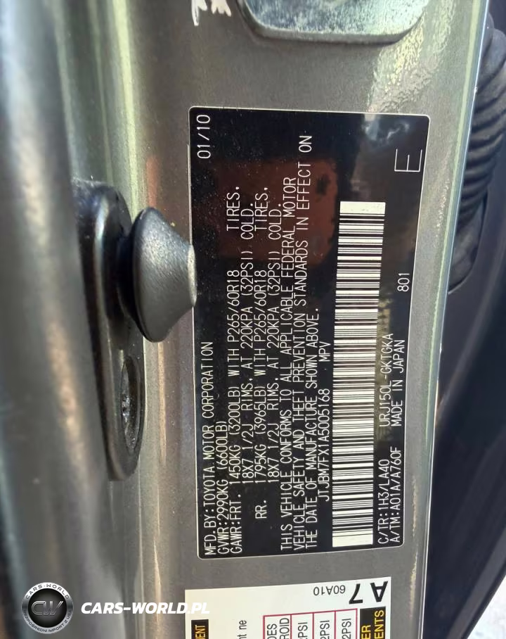 2010 Lexus Gx 460 VIN:JTJBM7FX1A5005168 - 10