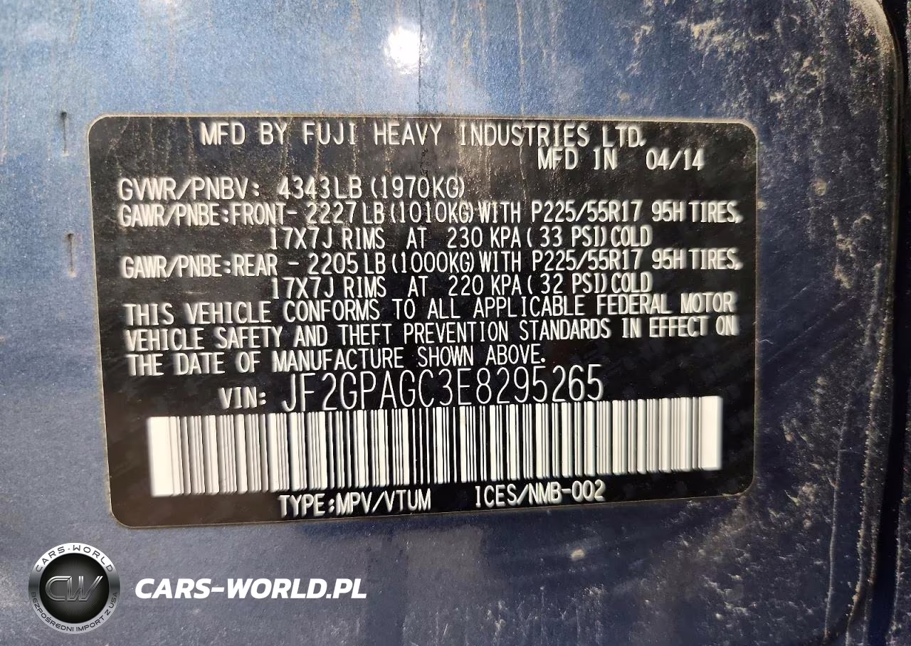 2014 Subaru Xv Crosstrek 2.0 Limited VIN:JF2GPAGC3E8295265 - 13