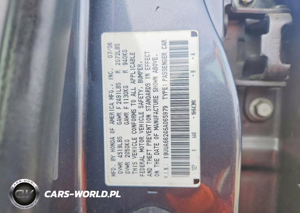 2006 Acura 3.2Tl VIN:19UUA66246A065979 - 12