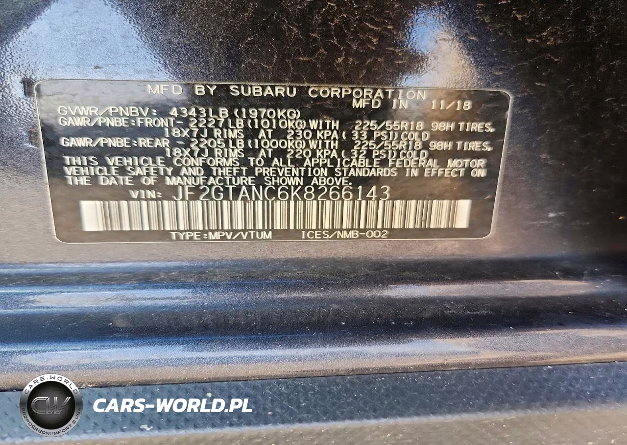 2019 Subaru Crosstrek Limited VIN:JF2GTANC6K8266143 - 14