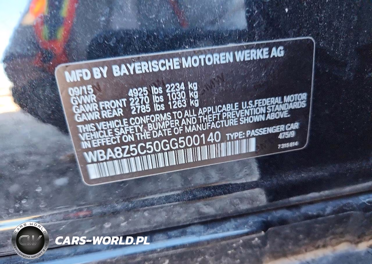 2016 BMW 328 Xigt Sulev VIN:WBA8Z5C50GG500140 - 13