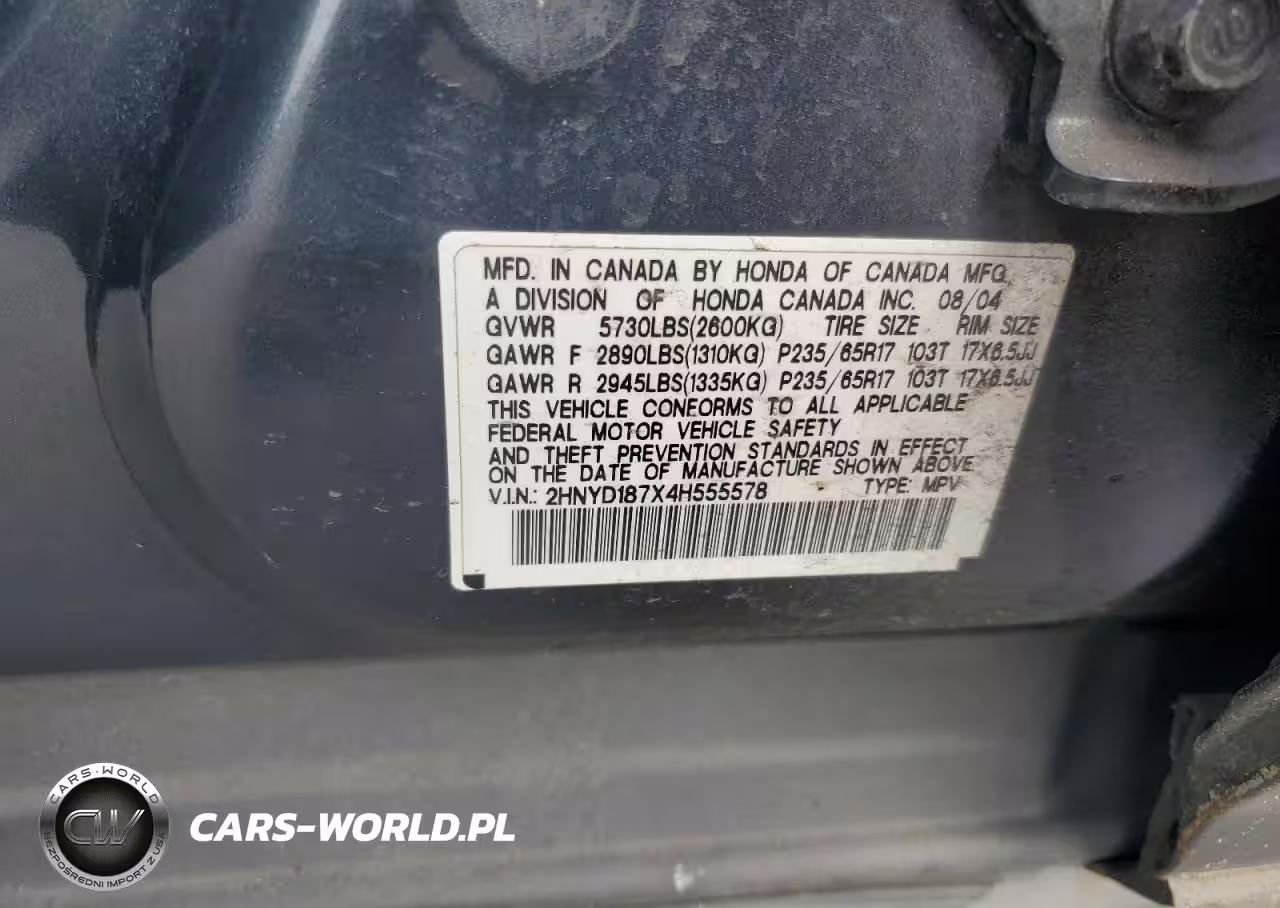 2004 Acura Mdx Touring VIN:2HNYD187X4H555578 - 13