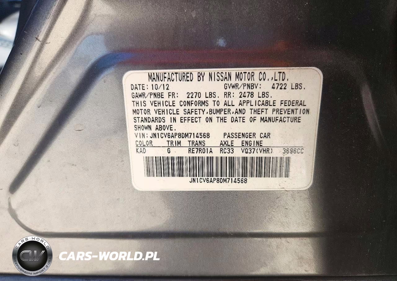 2013 Infiniti G37 Sedan Journey VIN:JN1CV6AP8DM714568 - 12