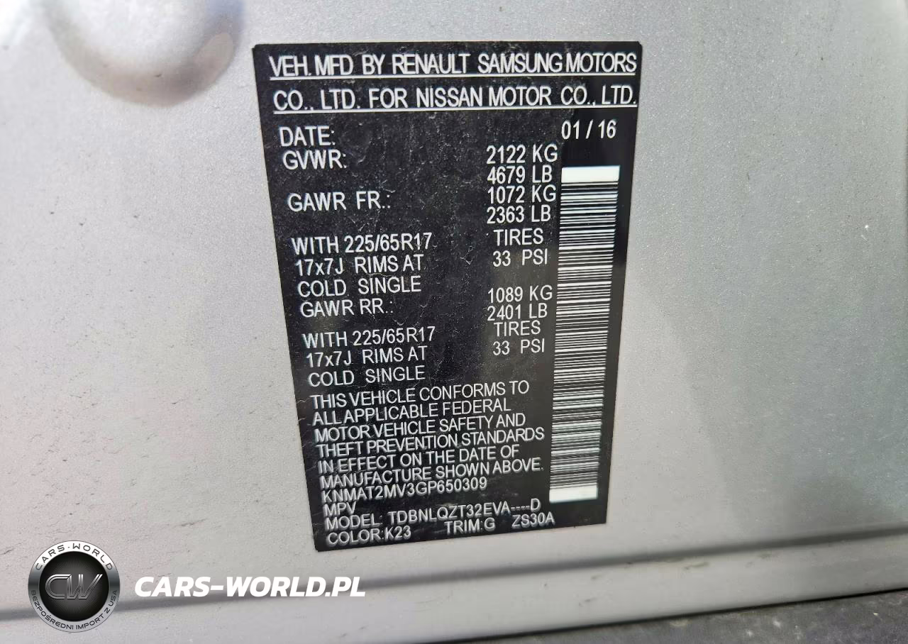 2016 Nissan Rogue Sv VIN:KNMAT2MV3GP650309 - 13