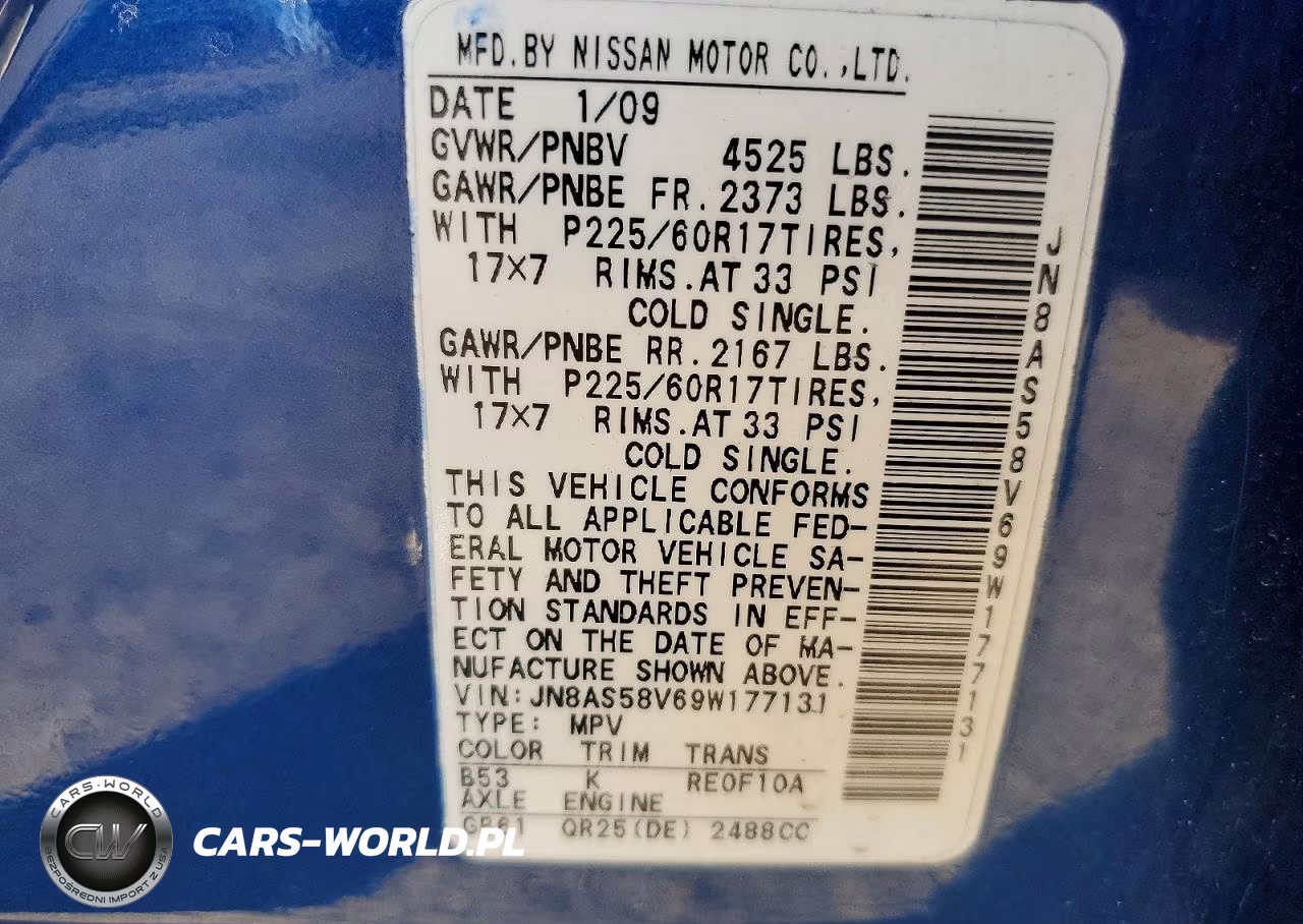 2009 Nissan Rogue S VIN:JN8AS58V69W177131 - 14