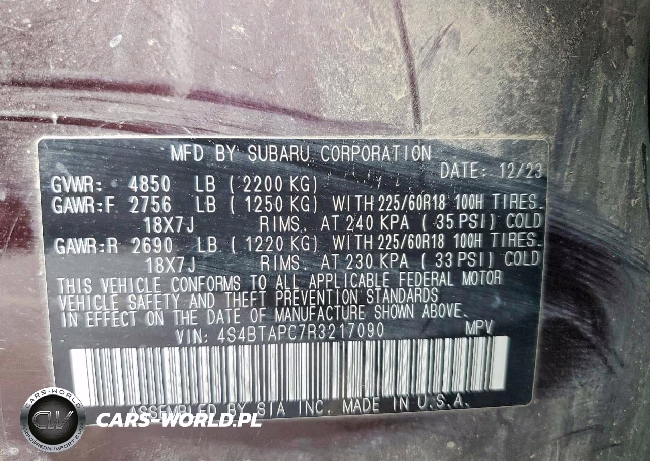 2024 Subaru Outback Touring VIN:4S4BTAPC7R3217090 - 13
