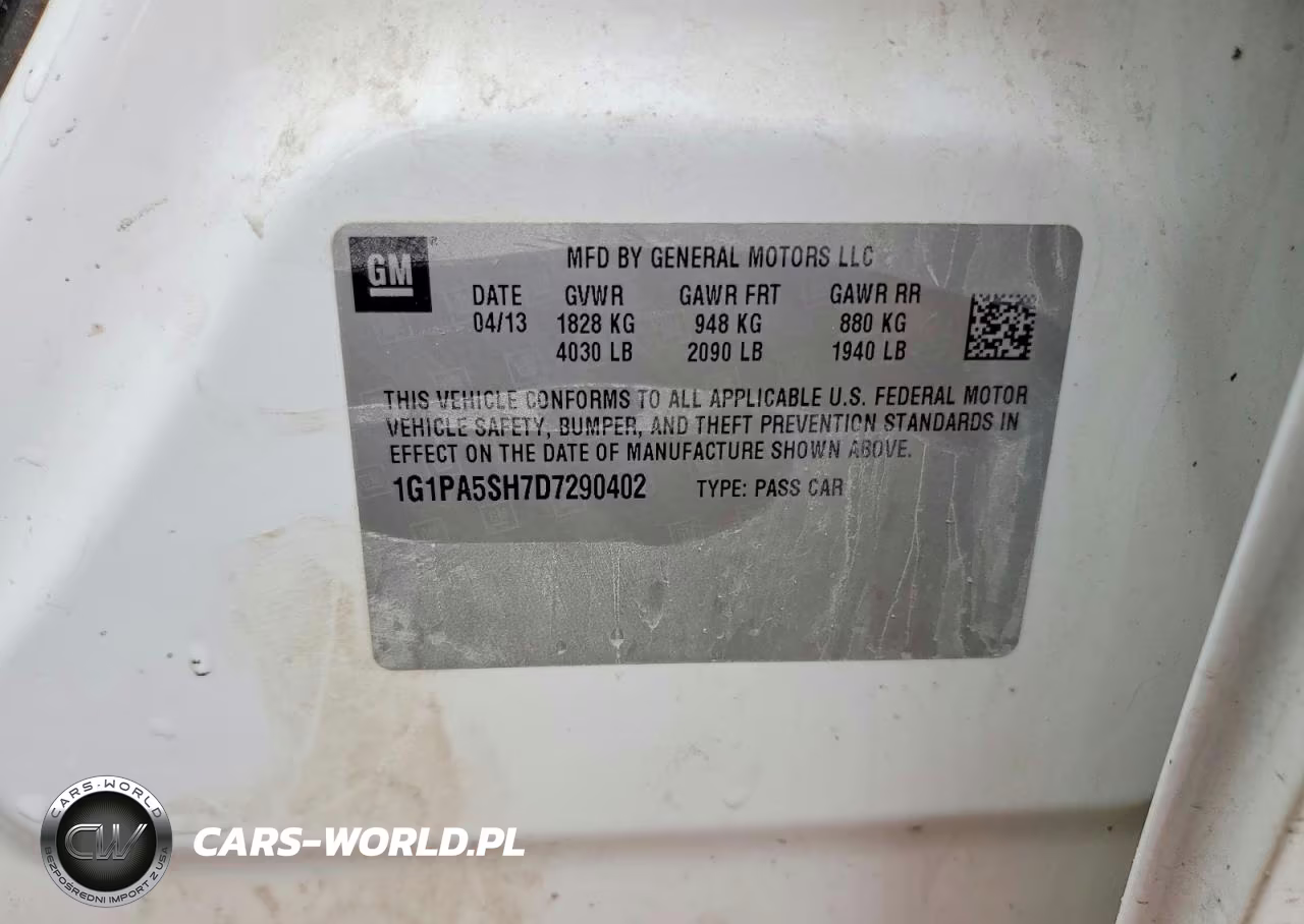 2013 Chevrolet Cruze Ls VIN:1G1PA5SH7D7290402 - 12