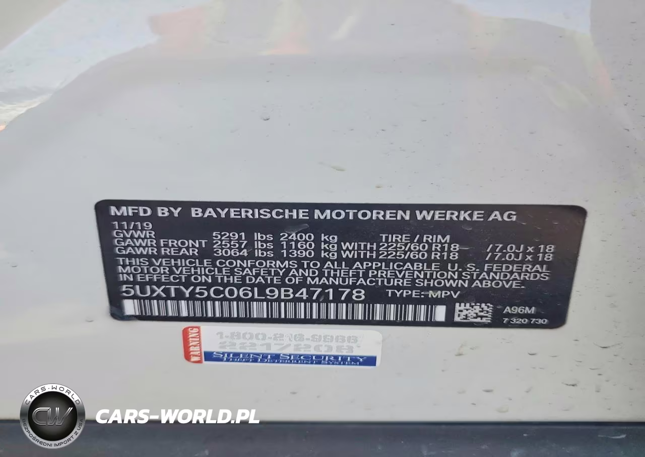 2020 BMW X3 xDrive30I VIN:5UXTY5C06L9B47178 - 13