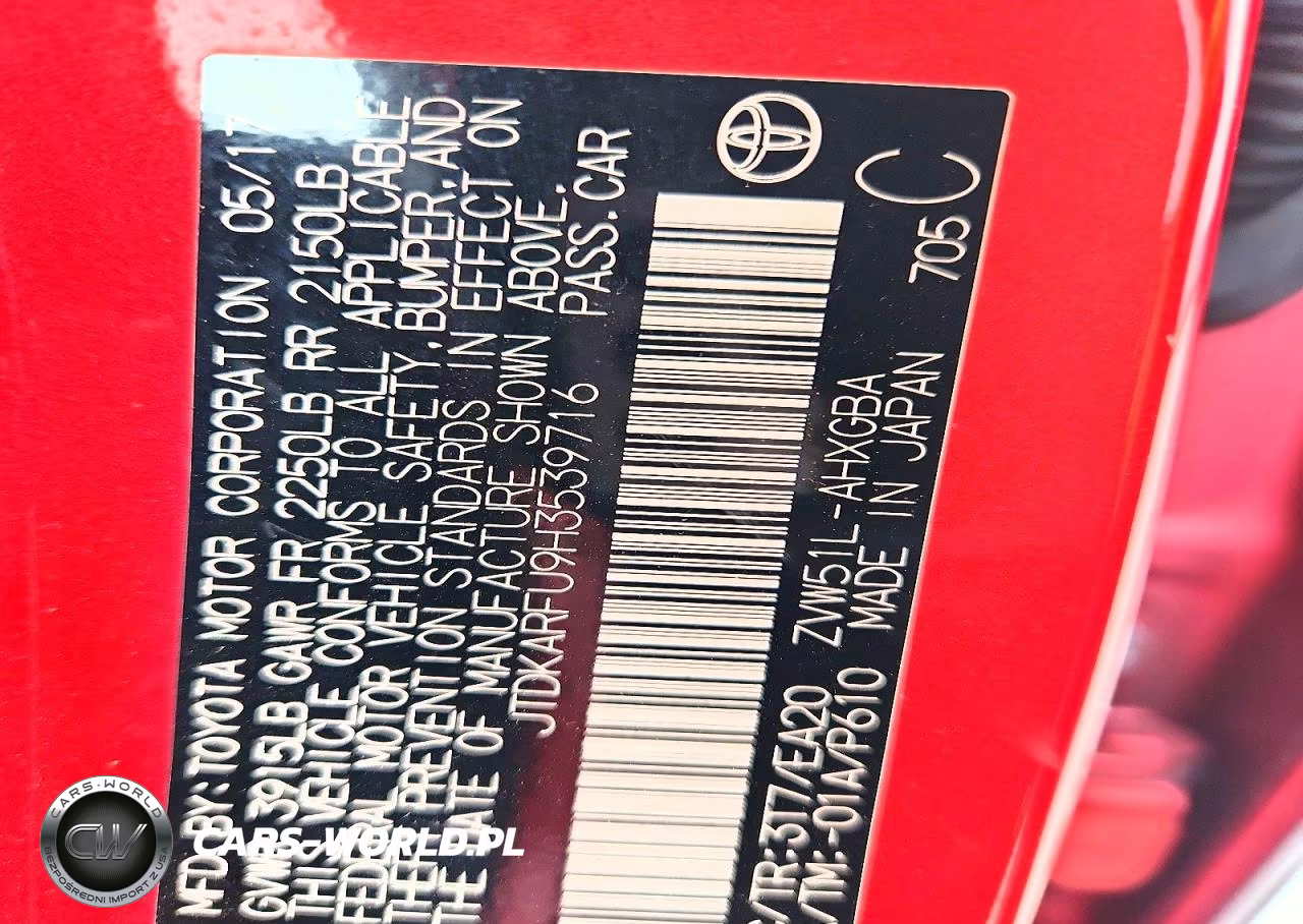 2017 Toyota Prius Four VIN:JTDKARFU9H3539716 - 12