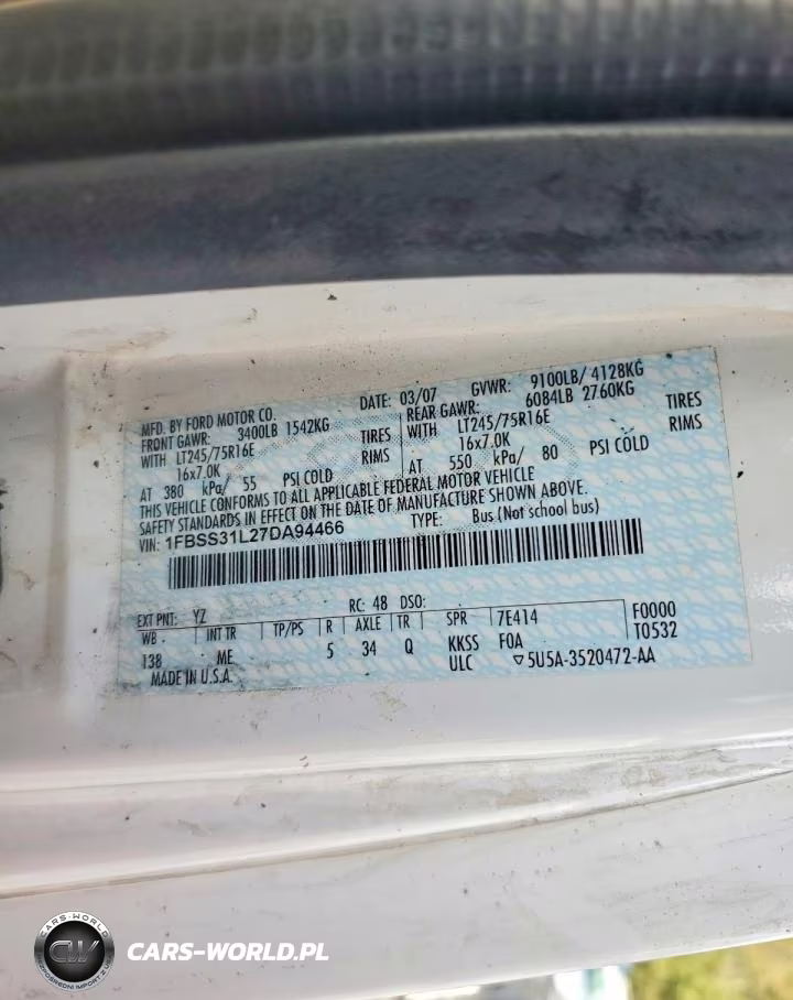 2007 Ford Econoline E350 Super Duty Wagon VIN:1FBSS31L27DA94466 - 13