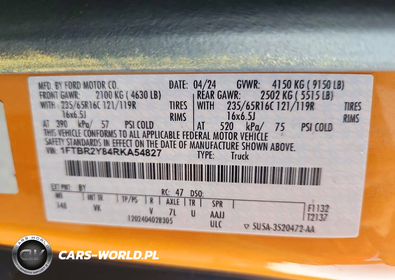 2024 Ford Transit T-250 VIN:1FTBR2Y84RKA54827 - 13