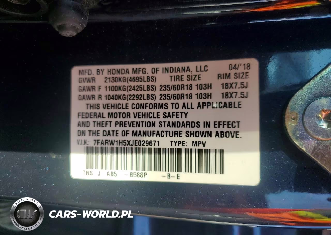 2018 Honda Cr-V Ex VIN:7FARW1H5XJE029671 - 13