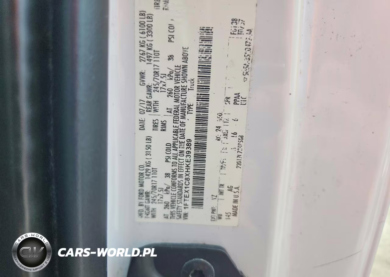 2017 Ford F150 Super Cab VIN:1FTEX1C8XHKE39389 - 13